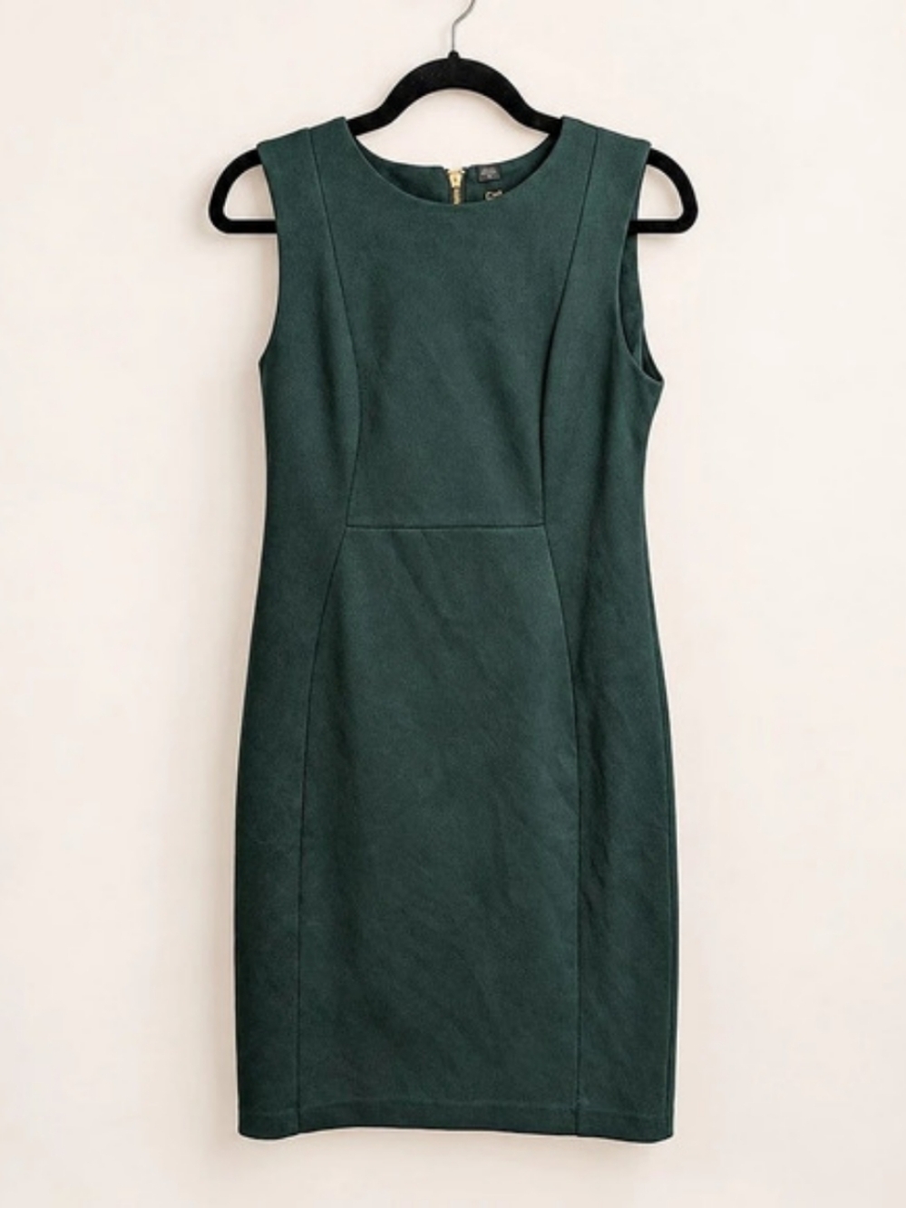 Calvin Klein Sleeveless Emerald Green Suede Mini Dress